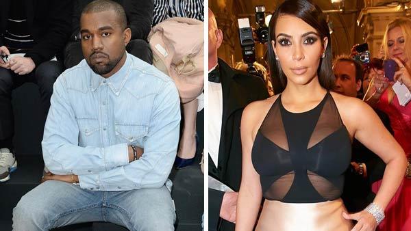 Kanye West appears at the Celine Show During 2014 Paris Fashion Week on March 2, 2014. Kim Kardashian appears at the 2014 Vienna Opera Ball on Feb. 27, 2014. - Provided courtesy of Nicolas Briquet/Abaca/ACTION PRESS/startraksphoto.com
