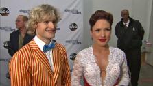 Charlie White and Sharna Burgess talk to OTRC.com after week 5 on Dancing With The Stars season 18 on April 14, 2014. - Provided courtesy of OTRC