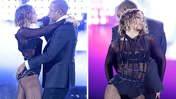 Beyonce and Jay-Z perform together at the 2014 Grammy Awards on Jan. 26, 2014. - Provided courtesy of Cliff Lipson / CBS