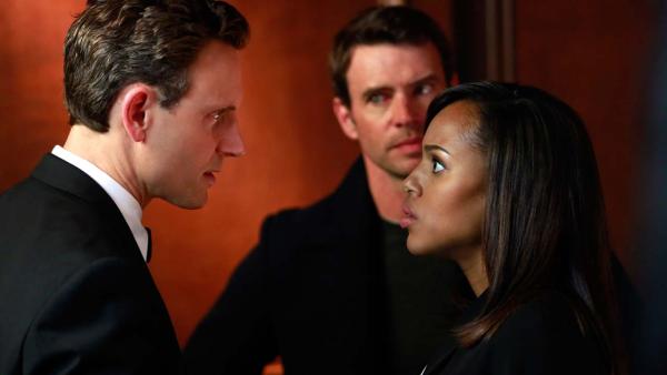 Kerry Washington, Tony Goldwyn and Scott Foley appear in the Scandal season 3 finale, which aired on April 17, 2014. - Provided courtesy of ABC / Ron Tom