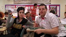 Lizzy Caplan and Daniel Franzese appear in a scene from Mean Girls. The actor made headlines over a April 21, 2014 letter published on Indiewire, in which he reveals he is gay. - Provided courtesy of OTRC / Paramount Pictures / Daniel Franzese