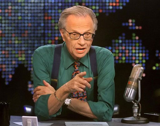 (Pictured: Larry King is shown on the set of his...
