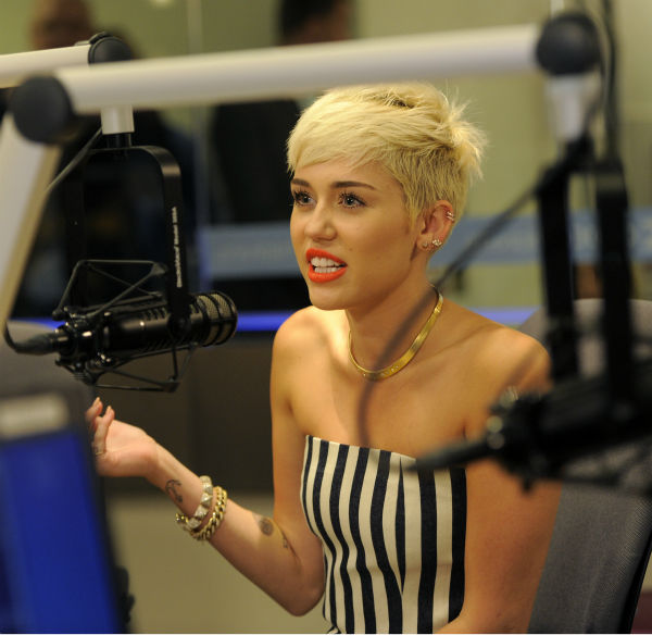 Miley Cyrus is interviewed at the West Coast...