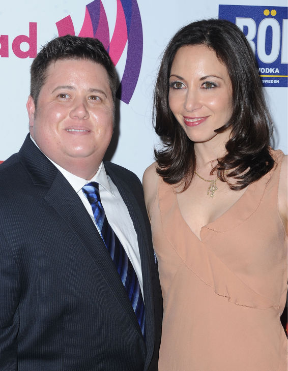 Chaz Bono, at left, and Jennifer Ella arrive to...