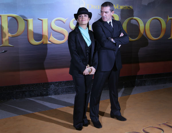 Antonio Banderas and Salma Hayek arrive for the...