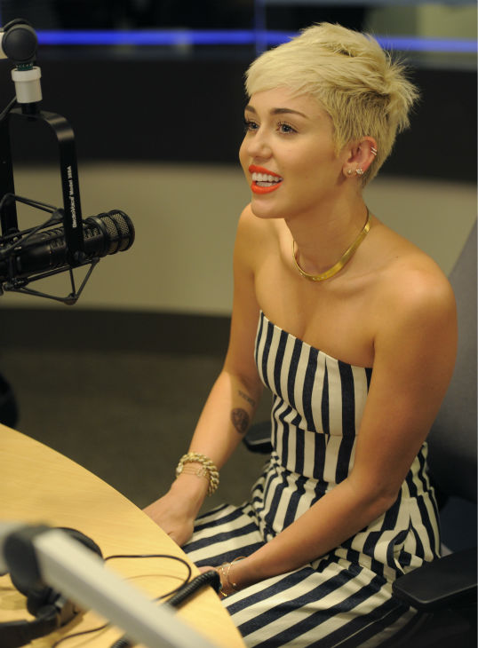 Miley Cyrus is interviewed at the West Coast...