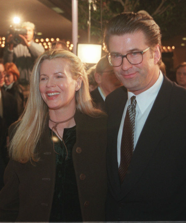 Alec Baldwin and his wife Kim Basinger appear in...