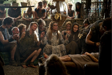 Susan Sarandon (center) appears as Abbess in a...