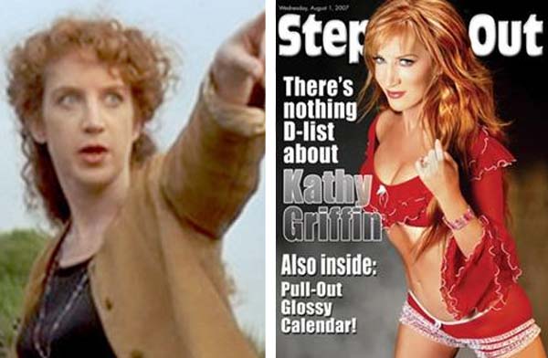 Pictured: To the left, Kathy Griffin appears in...