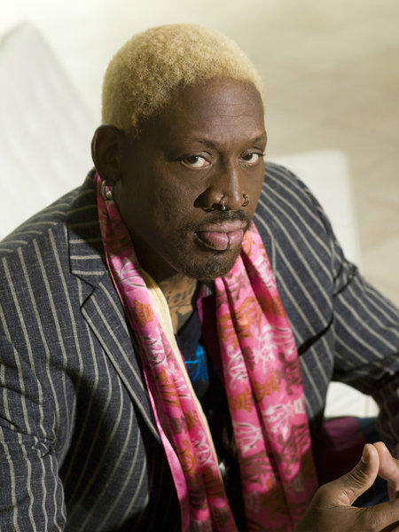 Dennis Rodman appears in an official publicity...