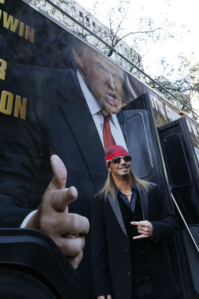 Bret Michaels appears at an event announcing the...