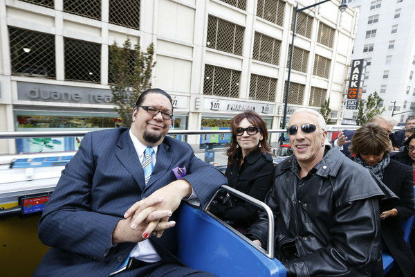 Contestants Penn Jillette, a magician, actress Marilu Henner and Dee Snider, singer of the metal group Twisted Sister and a star of Broadway's 'Rock of Ages,' appear at an event announcing the cast of 'All Star Celebrity Apprentice' in New York City on Oc