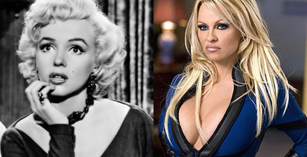 Marilyn Monroe (left) appears in a scene from...