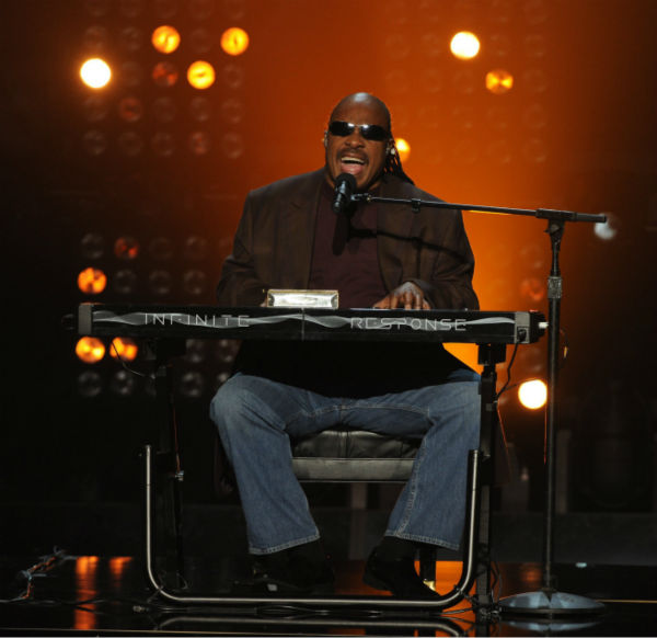 Stevie Wonder performs on 'The X Factor' finale...