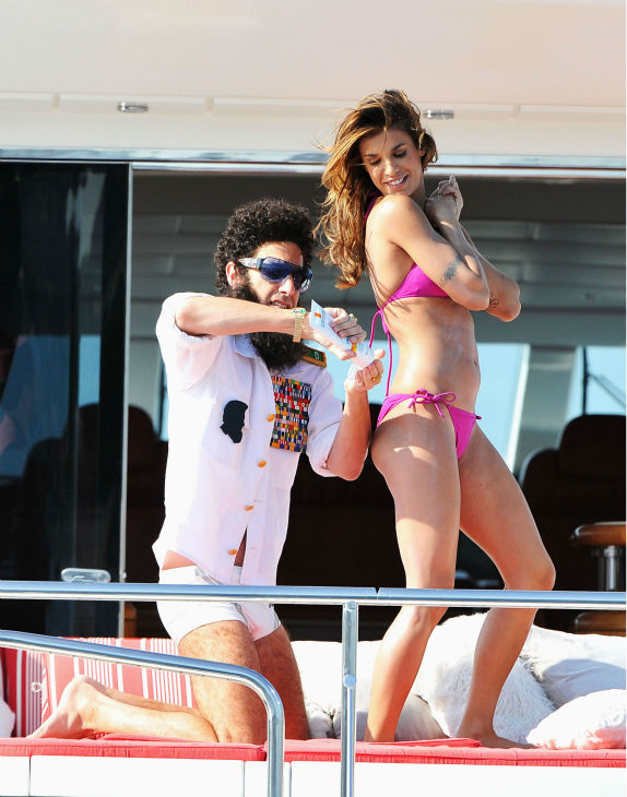 Sacha Baron Cohen, in character as Admiral...
