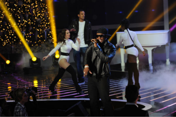 50 Cent performs on 'The X Factor' finale on...