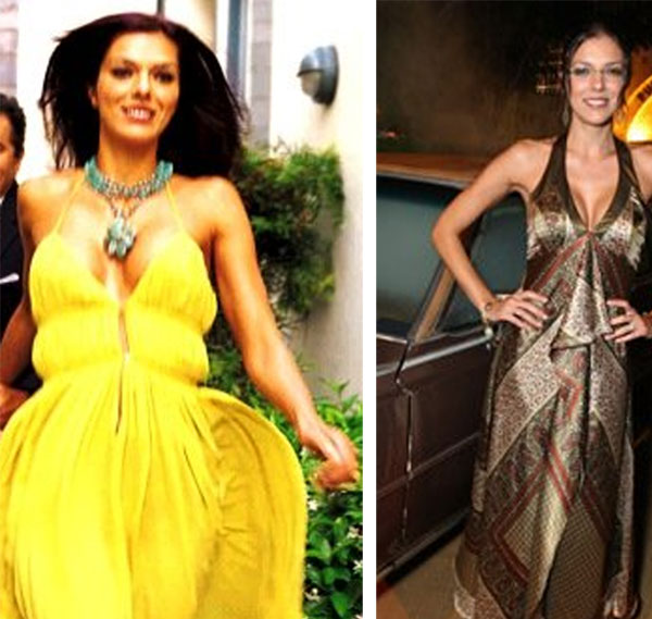 Pictured:  On the left, Adrianne Curry appears...