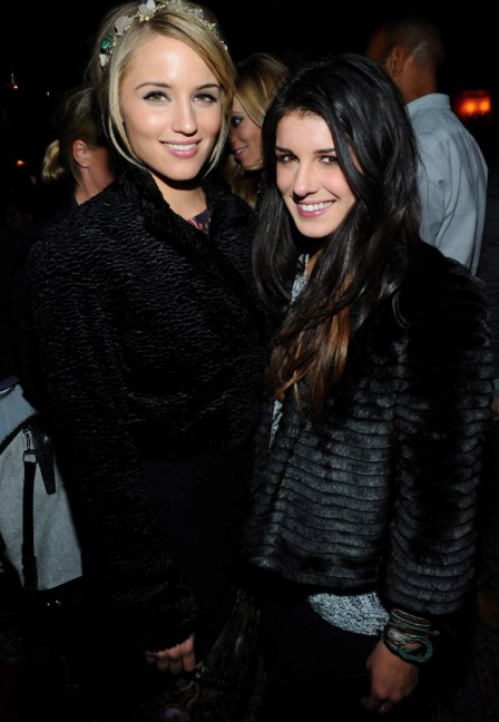 Dianna Agron of 'Glee' and '90210' actress Shenae Grimes appear at Nylon magazine's dinner party to celebrate its December/January issue on Dec. 7, 2011 at the Writer's Room in Los Angeles.