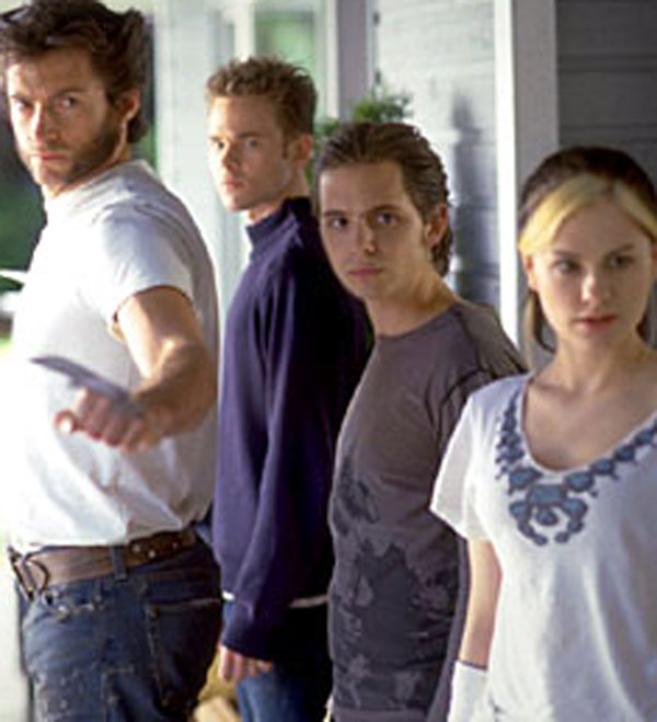 From left, Hugh Jackman, Shawn Ashmore, Aaron...