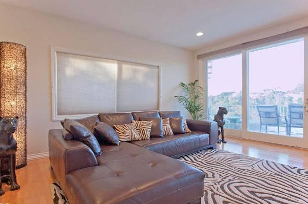 A room inside the Hollywood Hills home of late...