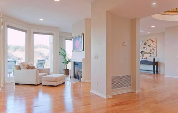 A room inside the Hollywood Hills home of late...