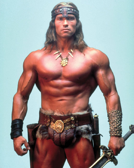 Arnold Schwarzenegger appears in a still from...