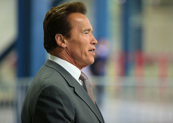 Arnold Schwarzenegger appears in a photo...