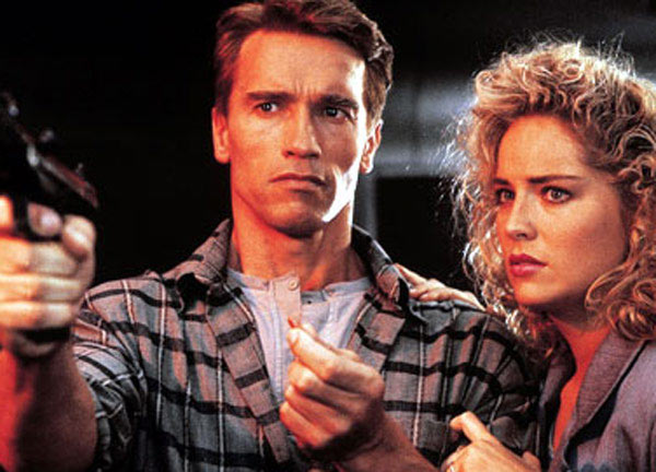 Arnold Schwarzenegger appears in a scene from the 1990 film 'Total Recall.'
