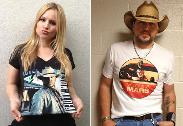 Kristen Bell and Jason Aldean appear in a publicity photo for the 2013 CMT Music Awards. - Provided courtesy of CMT Kristen Bell and Jason Aldean appear in a publicity photo for the 2013 CMT Music Awards. - Provided courtesy of CMT