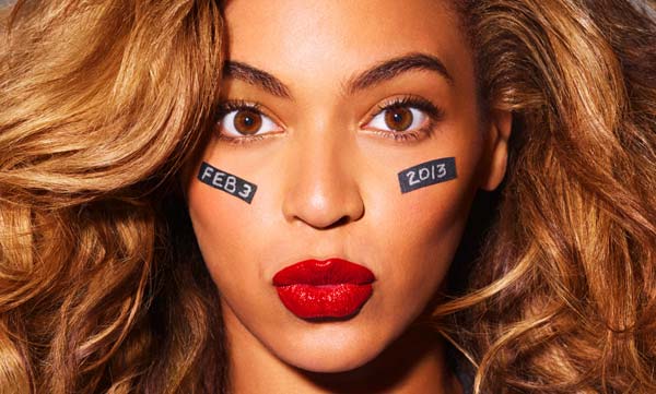 Beyonce appears with eye black in a photo posted on her website on Oct. 16, 2012. She is expected to perform at the 2013 Super Bowl. - Provided courtesy of beyonce.com Beyonce appears with eye black in a photo posted on her website on Oct. 16, 2012. She is expected to perform at the 2013 Super Bowl. - Provided courtesy of beyonce.com