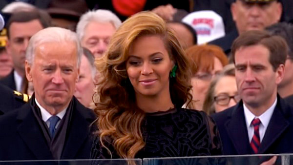 Beyonce performs the national anthem after...