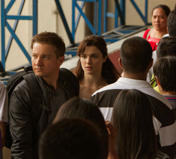Jeremy Renner and Rachel Weisz appear in a photo...