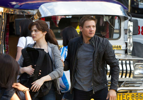 Jeremy Renner and Rachel Weisz appear in a photo...