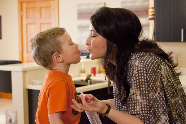 Bristol Palin and son Tripp appear in a...