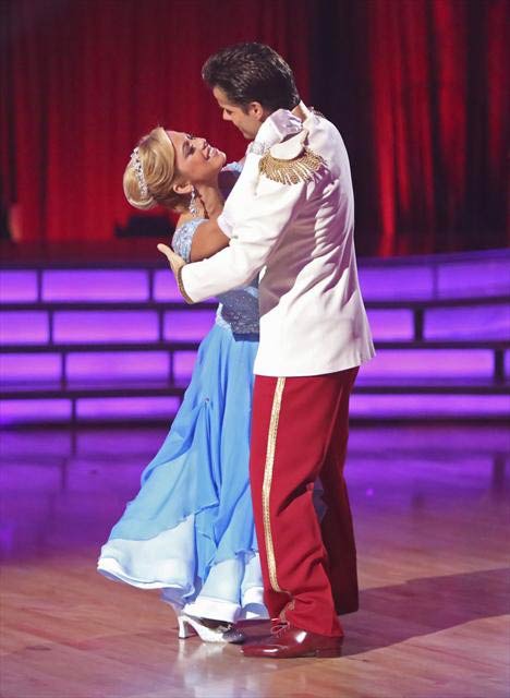Sabrina Bryan and Louis Van Amstel appear in a...