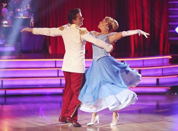 Sabrina Bryan and Louis Van Amstel appear in a...