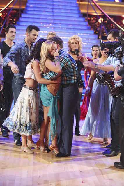Sabrina Bryan and Louis Van Amstel appear in a...