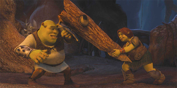 Shrek and Fiona in a scene from the 2010 film,...