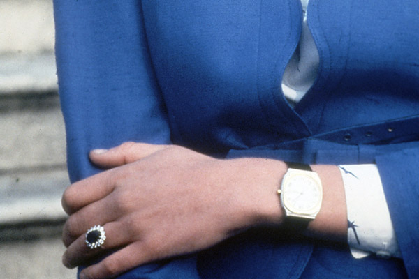 The engagement ring of Britain's Lady Diana...