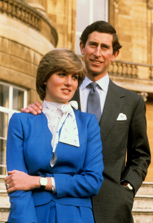 Prince Charles and Lady Diana Spencer pose...
