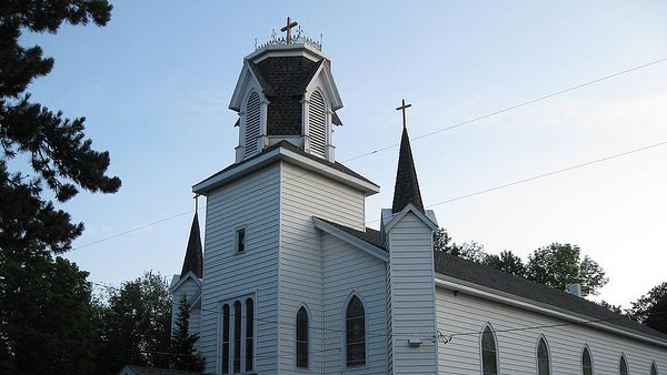 A photo of a Catholic Church in Pennsylvania taken on Aug. 19, 2009.