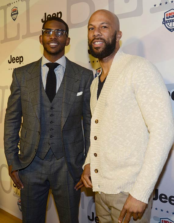 Common and NBA star Chris Paul attend the launch...