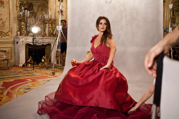 A behind-the-scenes photo of Campari's 2013...