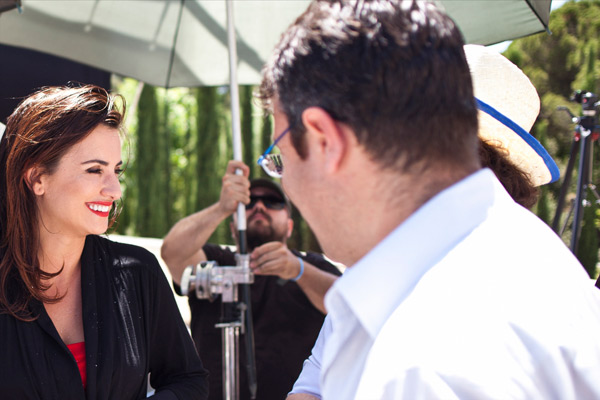 A behind-the-scenes photo of Campari's 2013...
