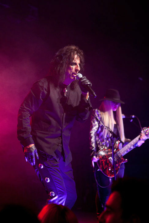Alice Cooper and band mate Orianthi appear in...