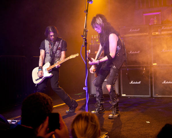 Johnny Depp and Kerri Kelly appear in concert at...