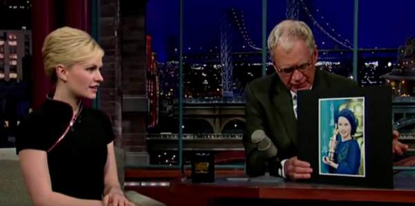 Anna Paquin appears on the 'Late Show with David...