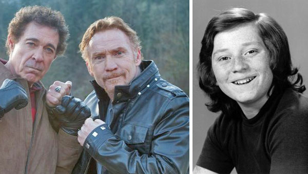 Danny Bonaduce and Barry Williams (left) appear in a promotional photo for the 2012 SyFy movie 'Bigfoot.' / Danny Bonaduce appears in a publicity photo for 'The Patridge Family' in 1972.