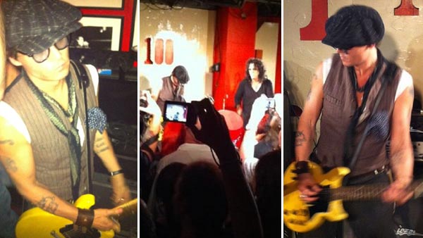 'Johnny Depp!! Waiting to jump on stage with...
