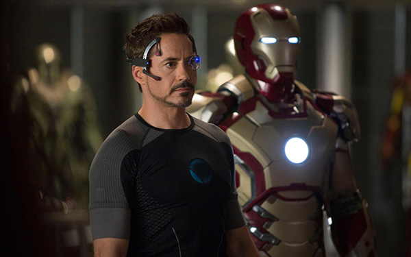 Tony Stark/Iron Man (Robert Downey Jr.) appears...
